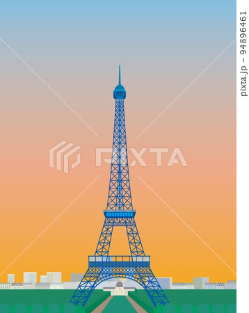 エッフェル塔　tour　eiffel　パリ　paris　夕景 94896461