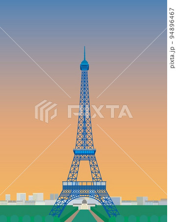 エッフェル塔　tour　eiffel　パリ　paris　夕景 94896467