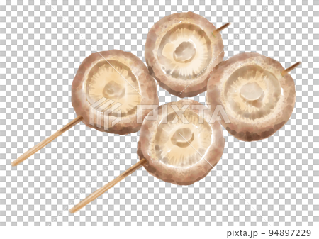 Watercolor skewers _ Shiitake skewers 01_1 94897229