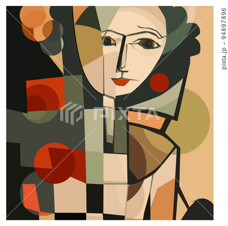 Original abstract digital portrait of a woman Original abstract digital portrait of a woman 94897896