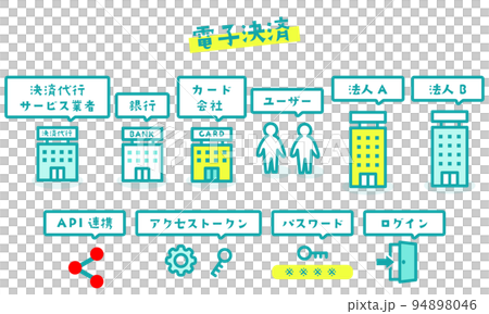 ネットワーク活用のイラストアイコン 94898046