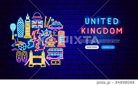 Great Britain Neon Banner Design 94898088