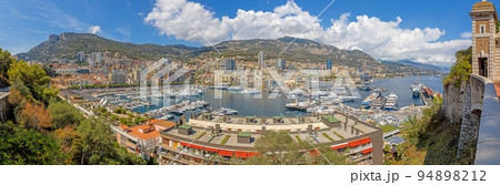 Panoramic view of the harbour and the cityscape of Monaco Panoramic view of the harbour and the cityscape of Monaco 94898212