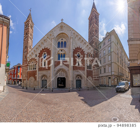 View of the famous cathedral of Casale Monferrato in Italy during the day View of the famous cathedral of Casale Monferrato in Italy during the day 94898385