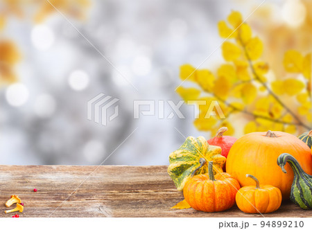 pumpkin on table pumpkin on table 94899210