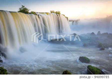 Iguazu Falls dramatic landscape, view from Brazil side, South America 94899785
