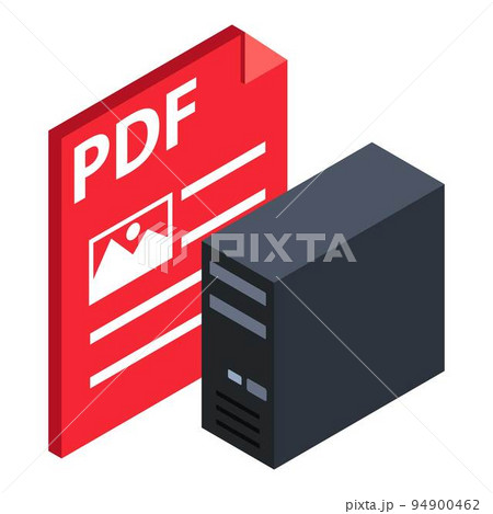 Pdf file icon. Isometric illustration of pdf file vector icon for web Pdf file icon. Isometric illustration of pdf file vector icon for web 94900462