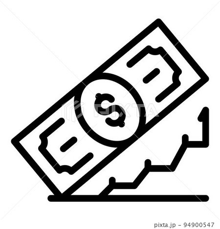 Low credit money icon. Outline low credit money vector icon for web design isolated on white background Low credit money icon. Outline low credit money vector icon for web design isolated on white background 94900547