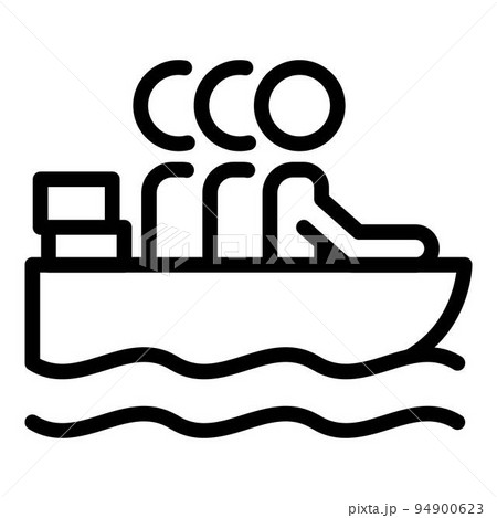 Illegal immigrants in boat icon. Outline illegal immigrants in boat vector icon for web design isolated on white background Illegal immigrants in boat icon. Outline illegal immigrants in boat vector icon for web design isolated on white background 94900623