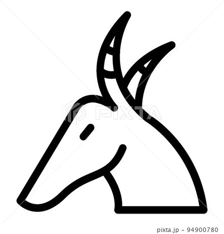 Zoo wildebeest icon. Outline zoo wildebeest vector icon for web design isolated on white background 94900780