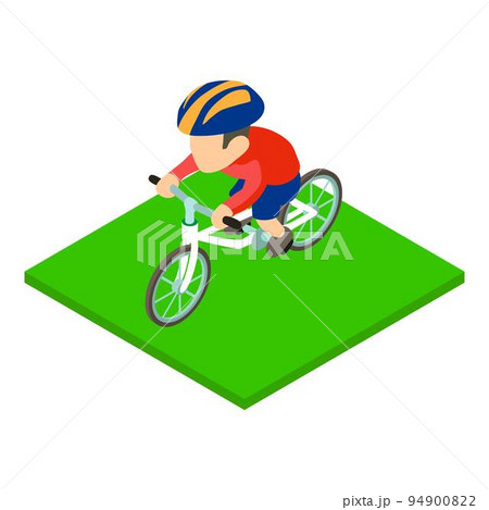 British cyclist icon. Isometric illustration of british cyclist vector icon for web British cyclist icon. Isometric illustration of british cyclist vector icon for web 94900822