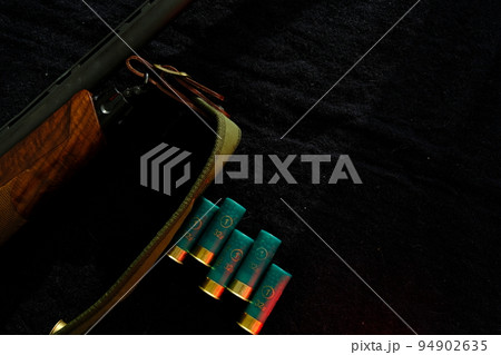 Weapon on black cloth Weapon on black cloth 94902635
