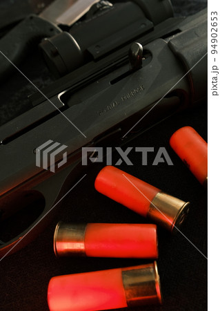 Weapon on black cloth Weapon on black cloth 94902653