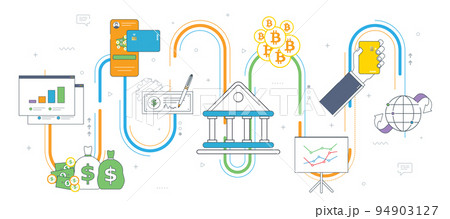 Banking and finance, economy, investment and payment. 94903127