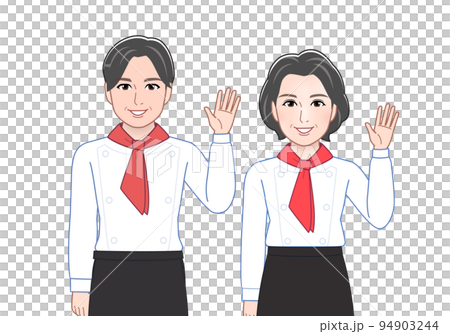 働く男性と女性の組み合わせ 94903244