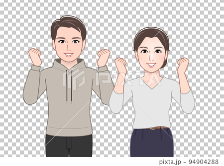 Man and woman in fashionable clothes 94904288