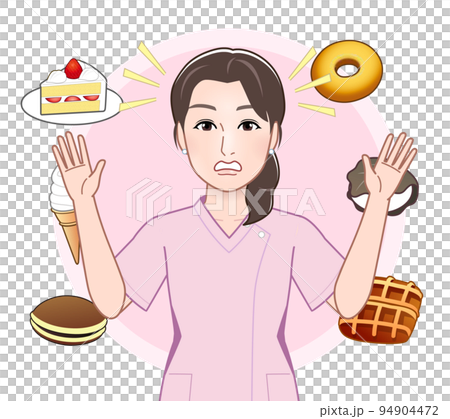 年輕女子和糖果 94904472