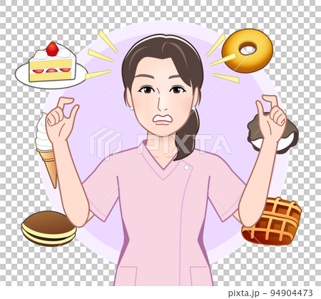 young woman and sweets young woman and sweets 94904473