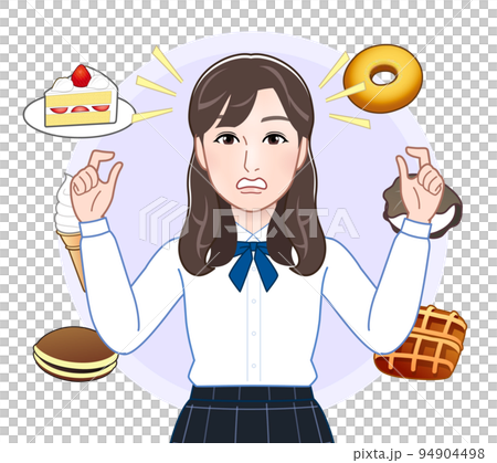 若い女性とスイーツ 94904498