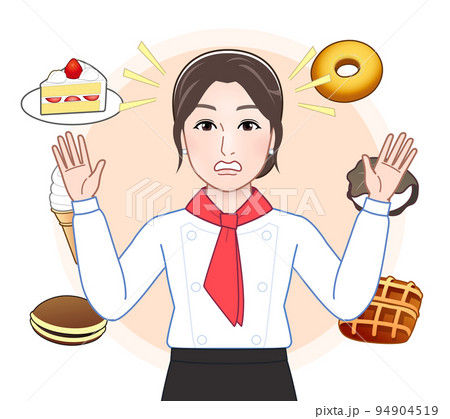 若い女性とスイーツ 94904519