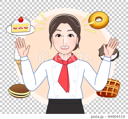 若い女性とスイーツ 若い女性とスイーツ 94904519