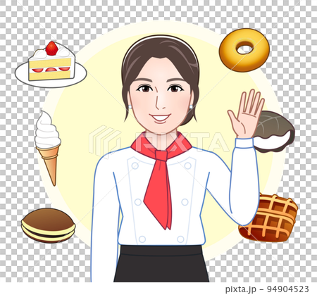 若い女性とスイーツ 94904523