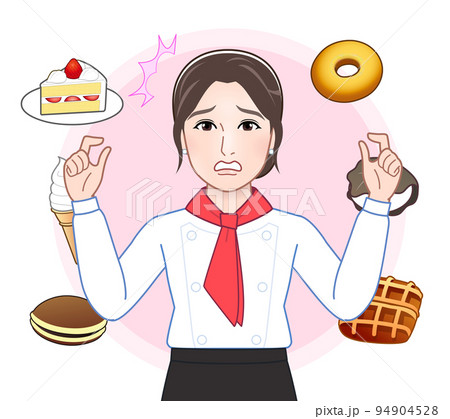若い女性とスイーツ 94904528