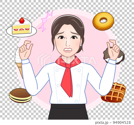 若い女性とスイーツ 94904528