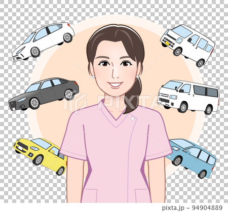 car and nurse woman car and nurse woman 94904889