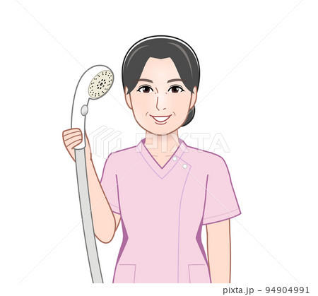 お風呂掃除をしている女性 お風呂掃除をしている女性 94904991