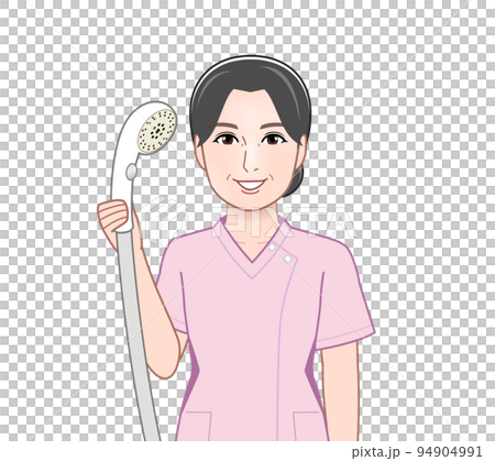 お風呂掃除をしている女性 お風呂掃除をしている女性 94904991