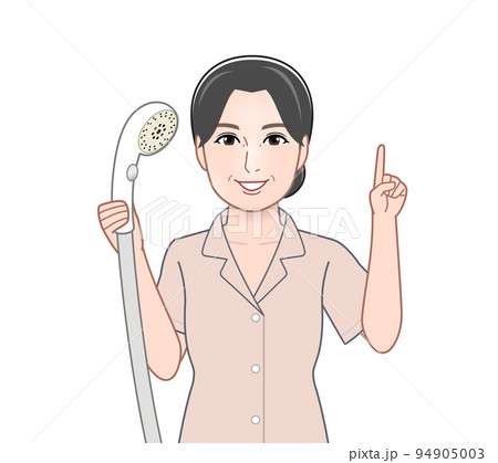 お風呂掃除をしている女性 94905003