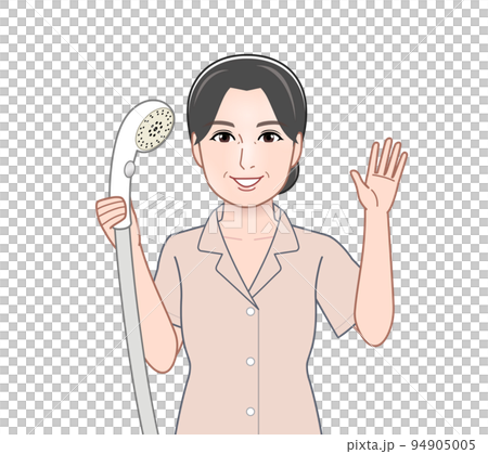 お風呂掃除をしている女性 94905005