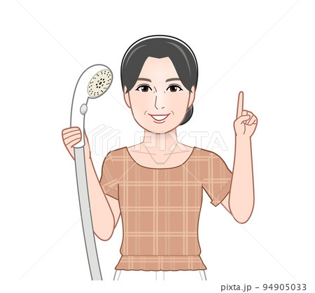 お風呂掃除をしている女性 お風呂掃除をしている女性 94905033