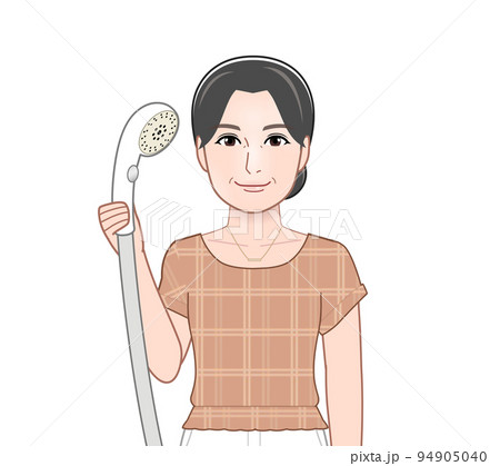 お風呂掃除をしている女性 お風呂掃除をしている女性 94905040