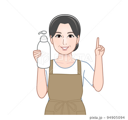 シャンプーを持った主婦 シャンプーを持った主婦 94905094