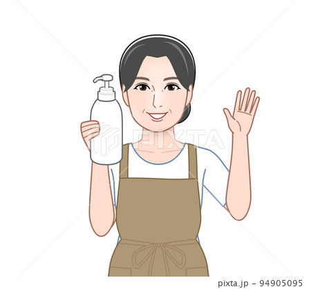 シャンプーを持った主婦 シャンプーを持った主婦 94905095