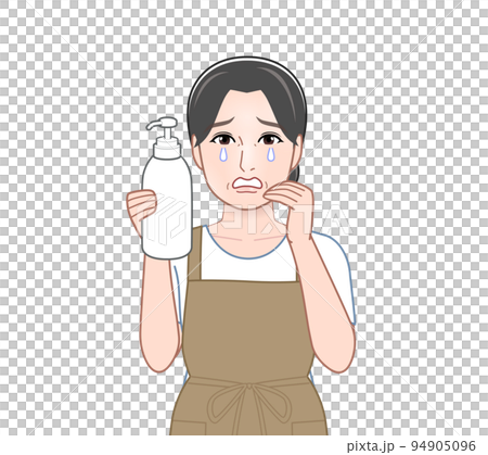 シャンプーを持った主婦 94905096