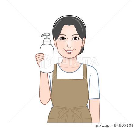 シャンプーを持った主婦 シャンプーを持った主婦 94905103
