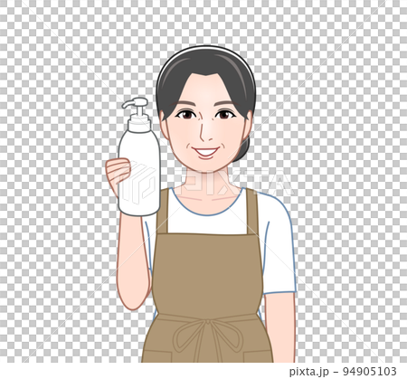 シャンプーを持った主婦 シャンプーを持った主婦 94905103