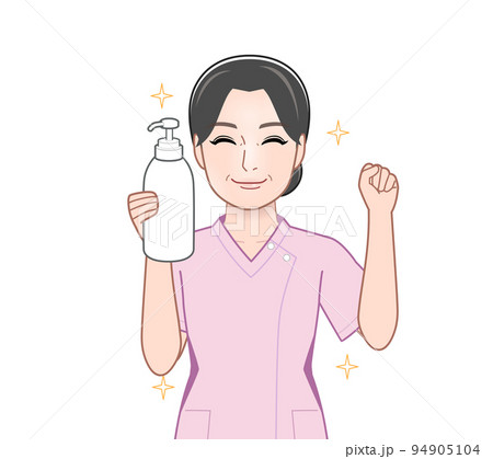 シャンプーを持った主婦 94905104