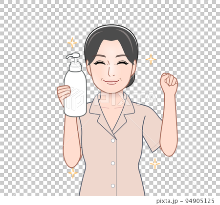 housewife with shampoo 94905125