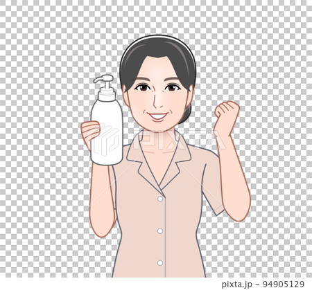 housewife with shampoo 94905129