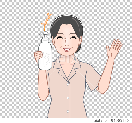 housewife with shampoo 94905130