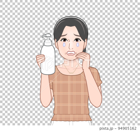 シャンプーを持った若い女性 94905162