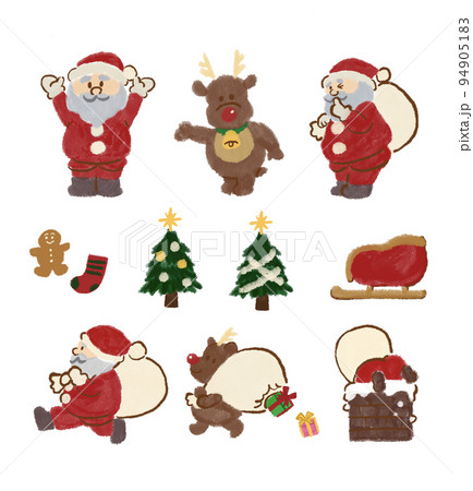 プレゼントを運ぶサンタクロース プレゼントを運ぶサンタクロース 94905183