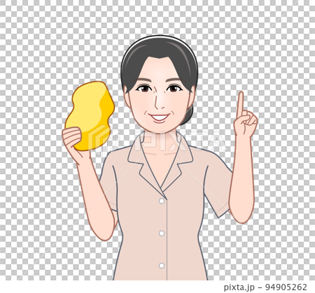 young woman with a sponge young woman with a sponge 94905262