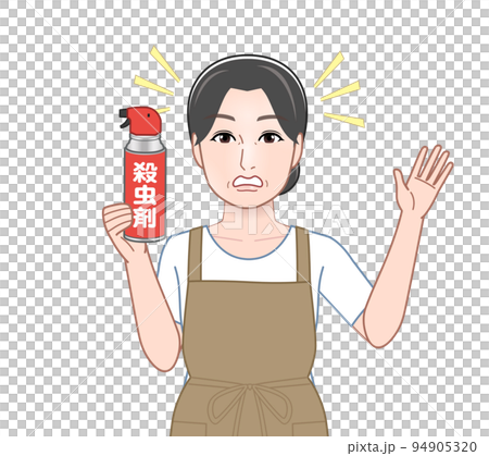 Young housewife with insecticide 94905320