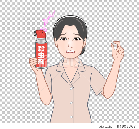 Young housewife with insecticide 94905368