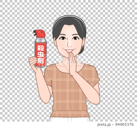 Young housewife with insecticide 94905376